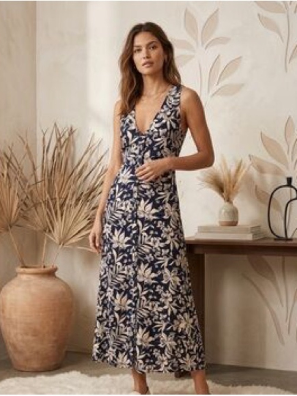 Faherty Siena Midi Dress - Size Small
